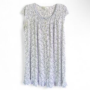 EILEEN WEST Ditsy Floral Short Nightgown Dainty Cottagecore Feminine | Size S